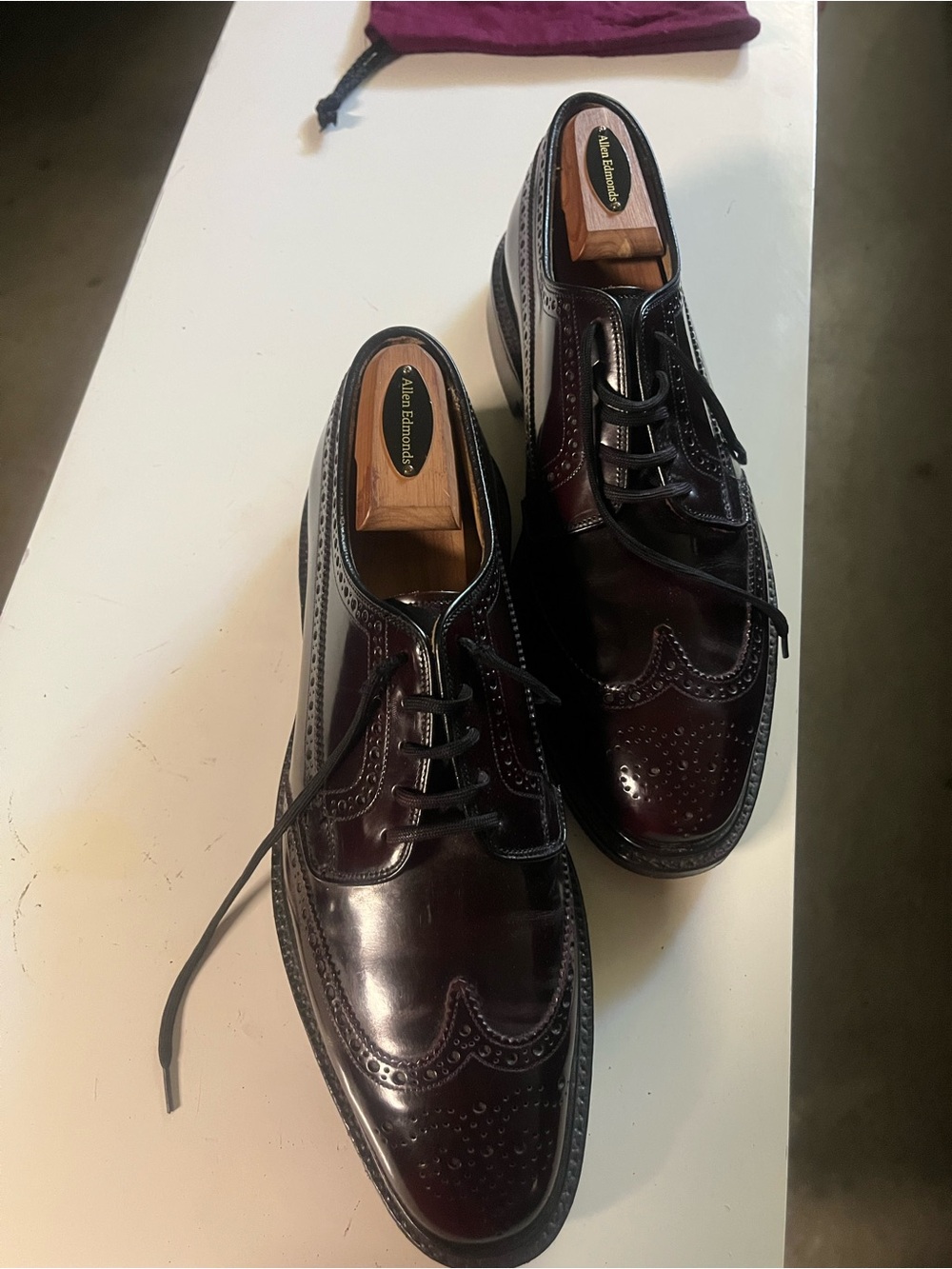 Church's Burgundy Full Brogue Leather Oxfords - Picture 4 of 7